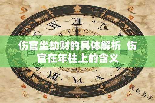 详细阅读:伤官坐劫财的具体解析 伤官在年柱上的含义 伤官坐劫财的具体解析 伤官在年柱上的含义