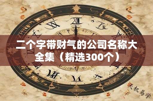 二个字带财气的公司名称大全集（精选300个）