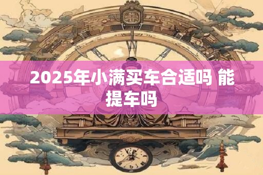 2025年小满买车合适吗 能提车吗