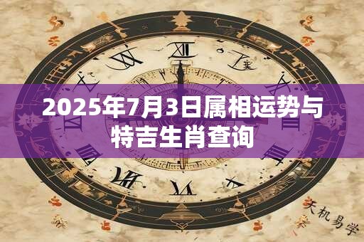 2025年7月3日属相运势与特吉生肖查询