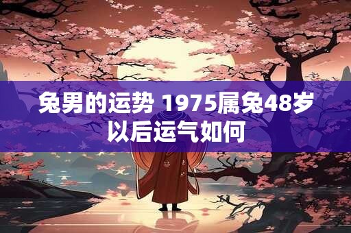 兔男的运势 1975属兔48岁以后运气如何