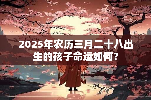 2025年农历三月二十八出生的孩子命运如何？