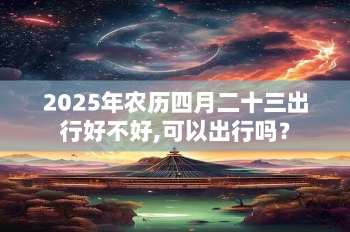 2025年农历四月二十三出行好不好,可以出行吗？
