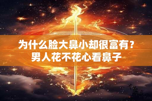 为什么脸大鼻小却很富有？男人花不花心看鼻子