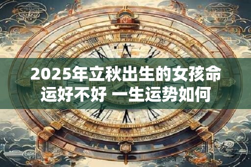 2025年立秋出生的女孩命运好不好 一生运势如何