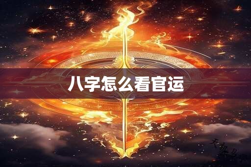 八字怎么看官运