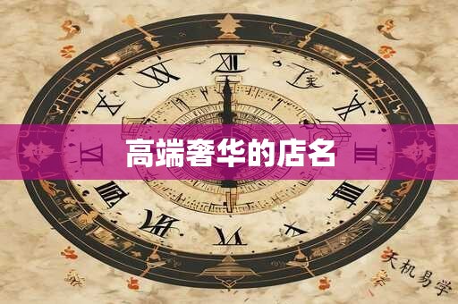 高端奢华的店名