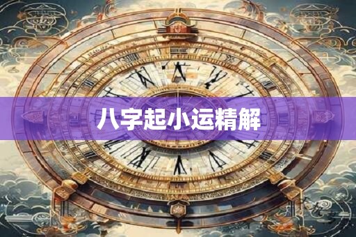 八字起小运精解